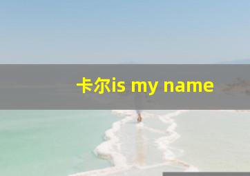 卡尔is my name